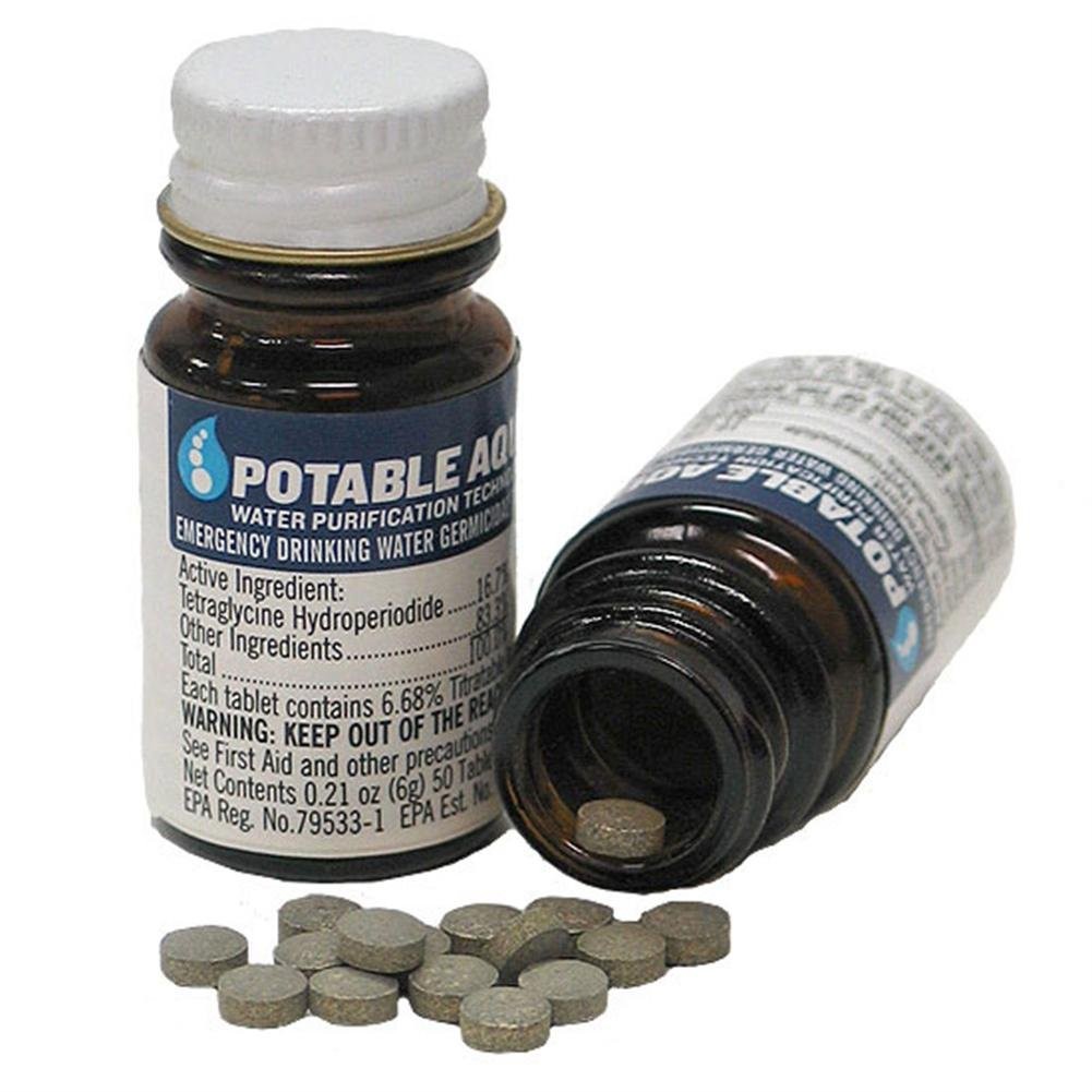 Potable Aqua Water Purification Treatment – Portable 50 Tablets – Single Pack