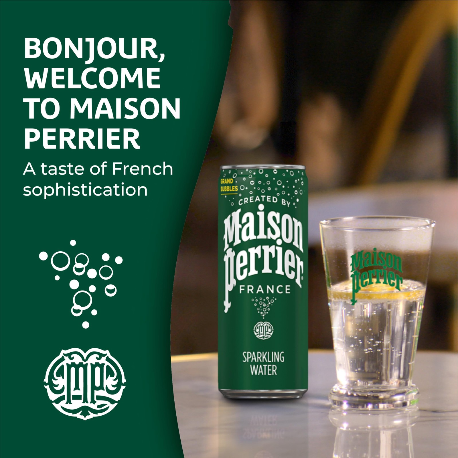 Maison Perrier Ultimate Sparkling Water, 11.15 Fl Oz Cans, 8 Count, 3 Pack