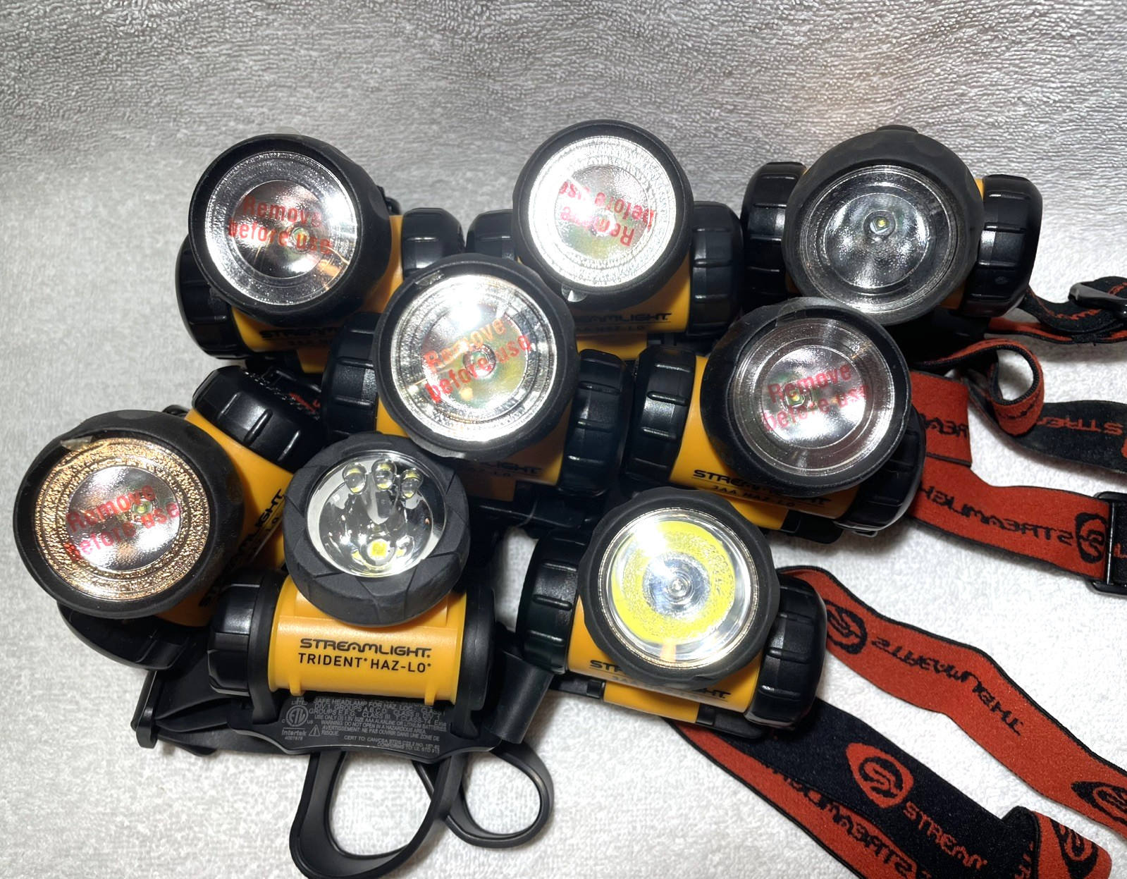 LOT of 8 NEW Streamlight Haz-Lo Headlamp Hard Hat Light + Much More Read Listing