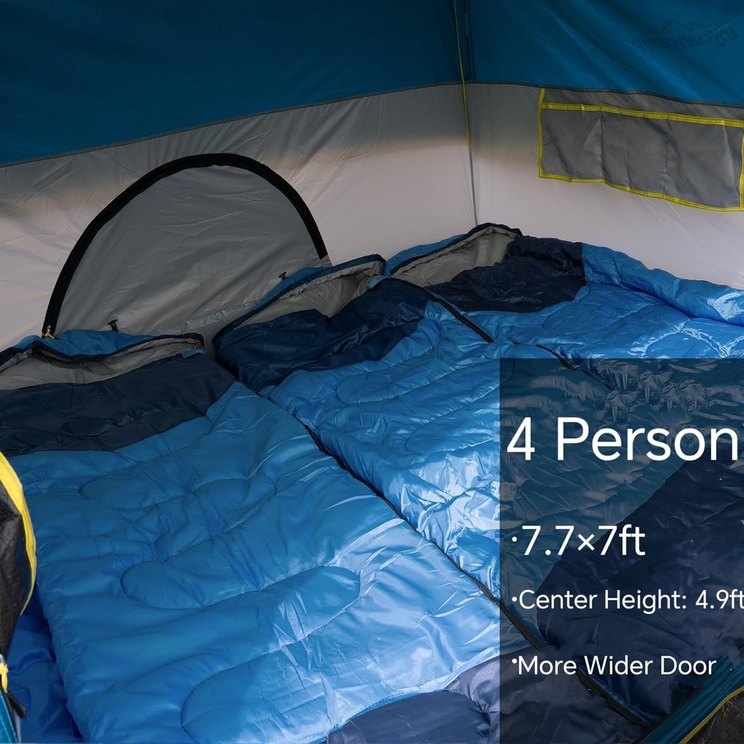 Loyeahcamp Tents 4 Person Camping Tent Easy Setup Waterproof Family Tents For
