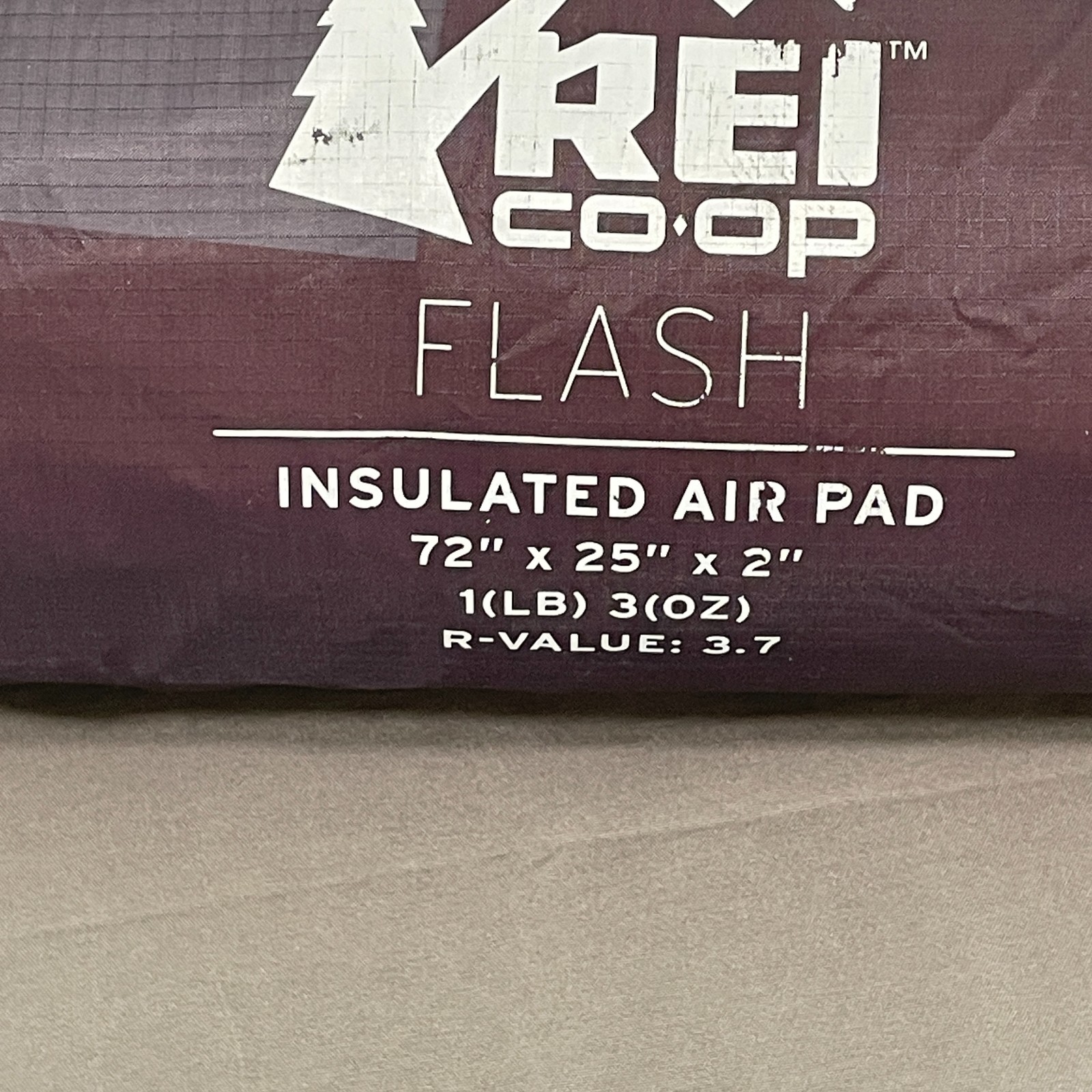 REI Co-op Flash Insulated Air Sleeping Pad Red Regular Wide R-Value 3.7 Camping