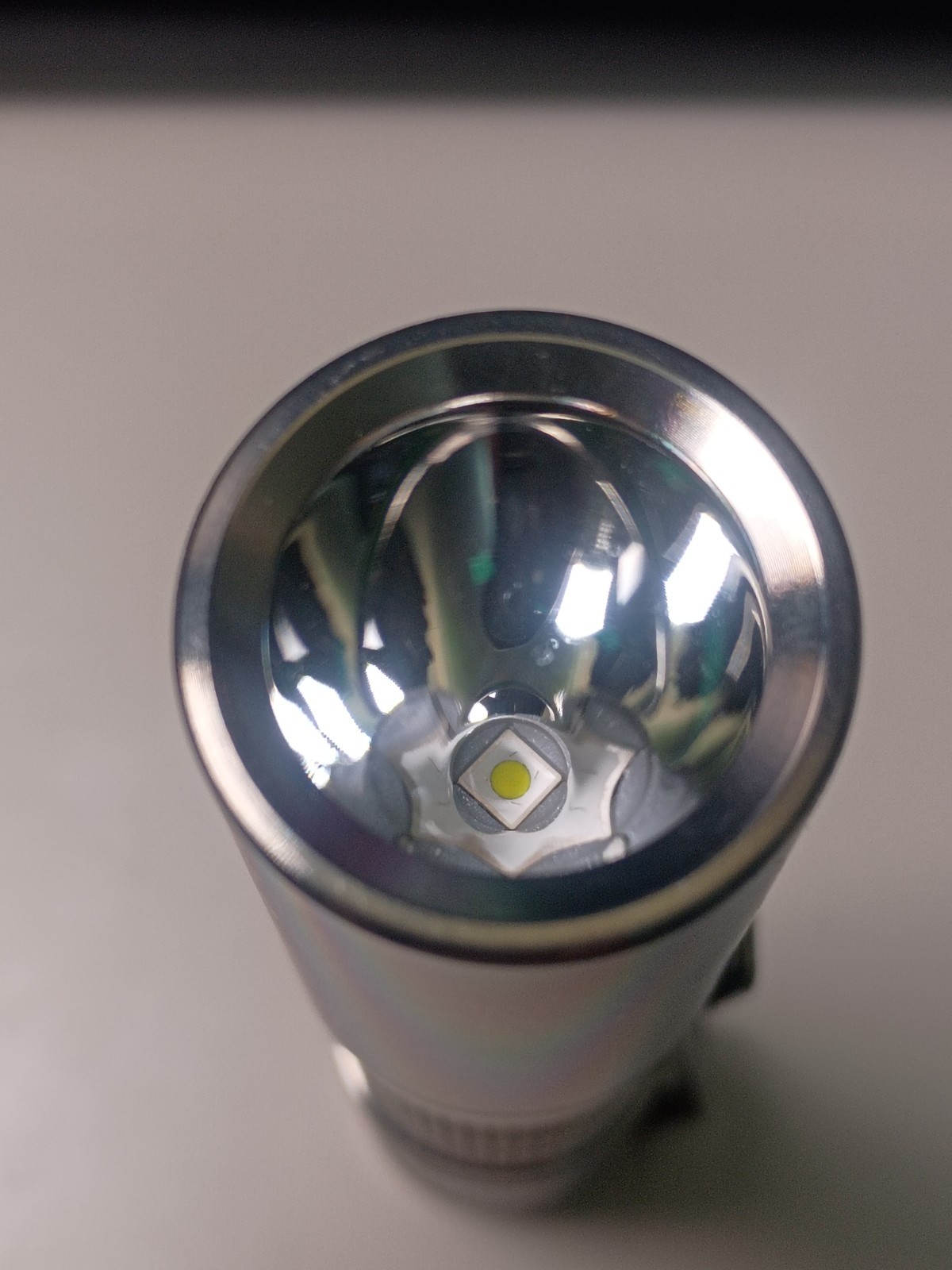 Convoy S7 Polished Stainless Steel SFT25R Pocket Clip & EVE 18650 Battery