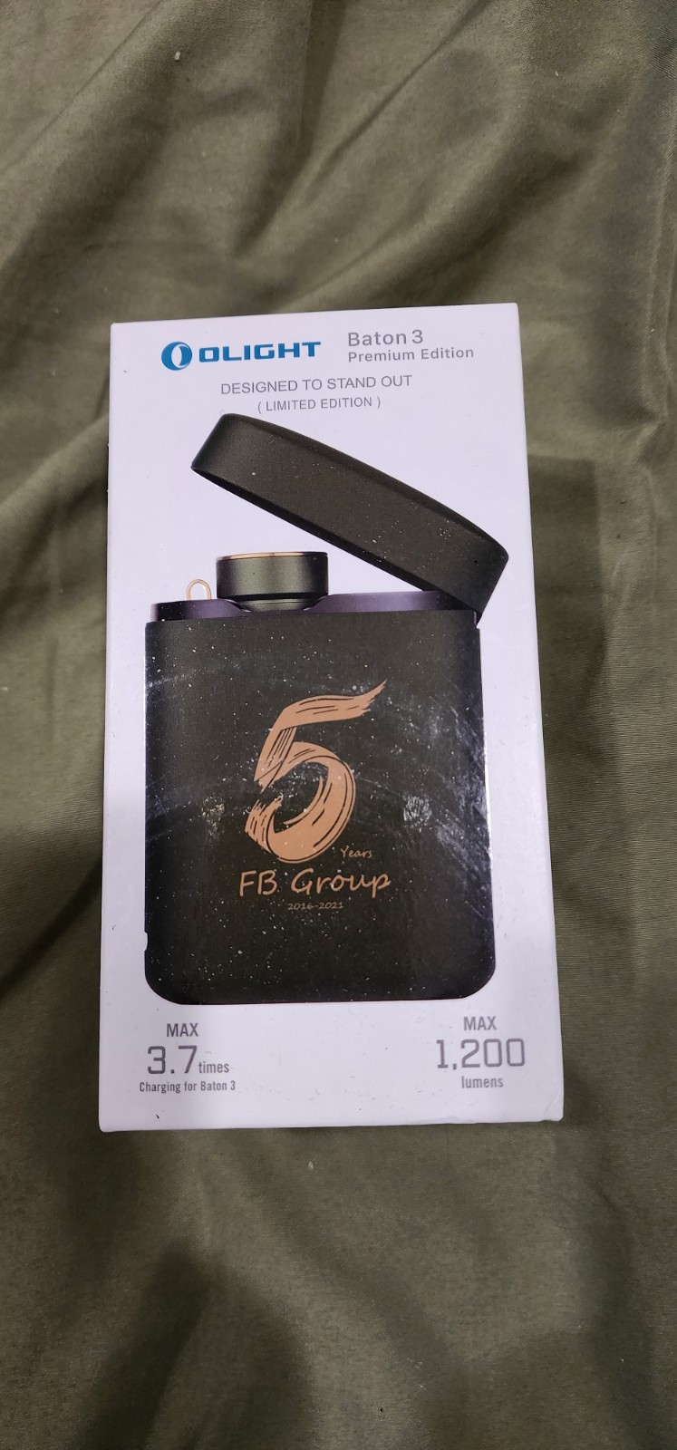Olight Baton 3 Premium Limited Edition – 5 Years FB Group 2016–2021 Collectible