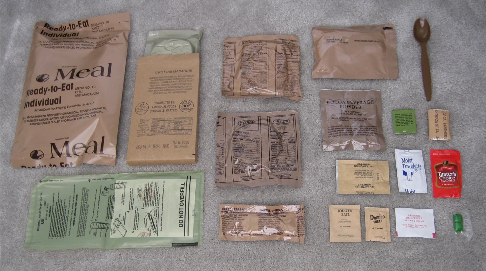 MRE 4 Pack Emergency Meals – Ready To Eat Survival Food, USA Made Military Meals