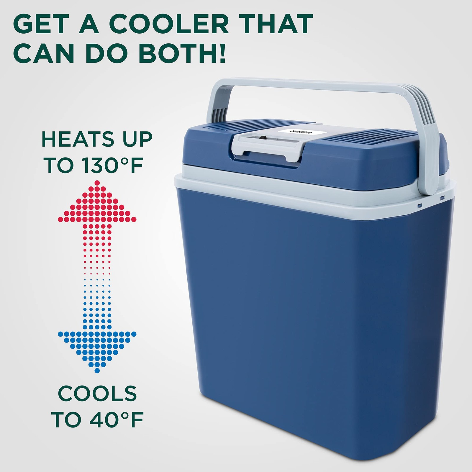 Electric Cooler & Warmer, Portable Thermoelectric Fridge w/Handle