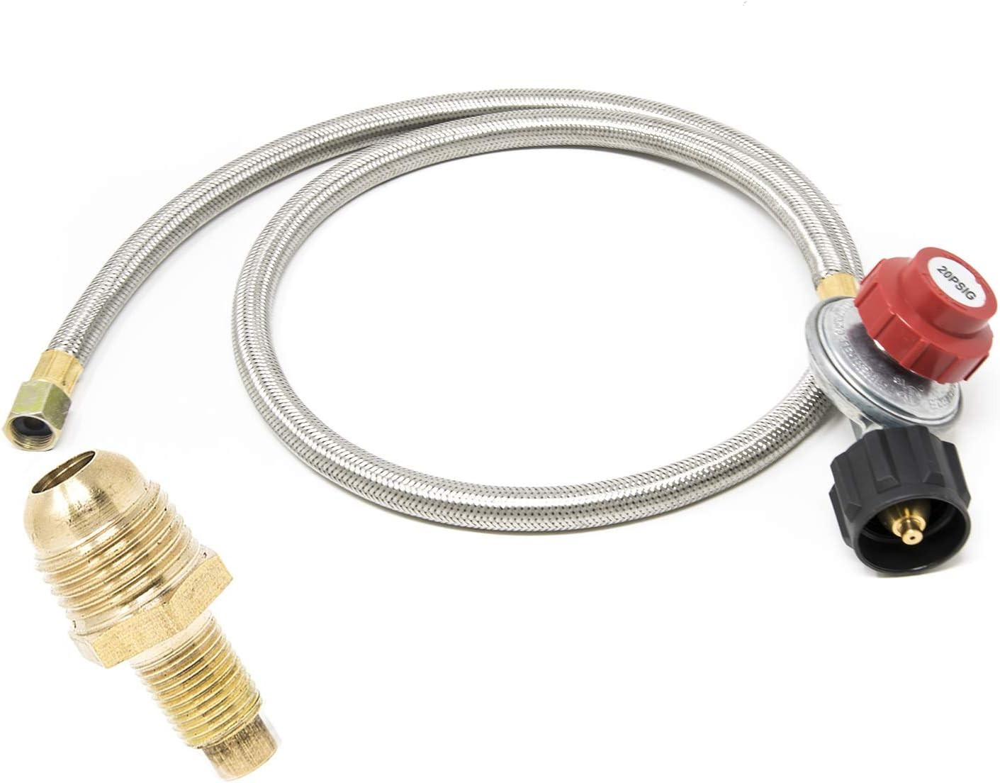 GasOne 2113+50105 4 ft Regulator and Propane Brass Orifice, Steel