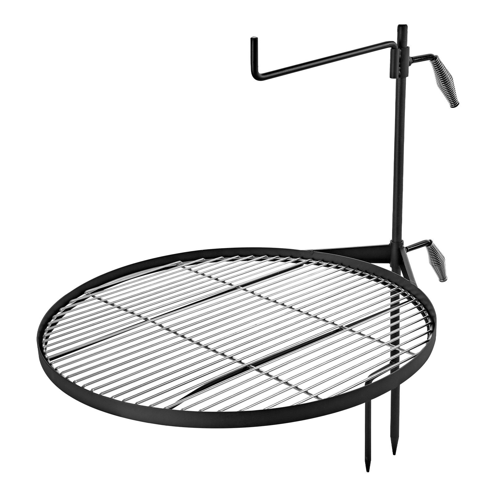 24.4″ Swivel Campfire Grill 360° Adjustable Fire Pit Cooking Grate