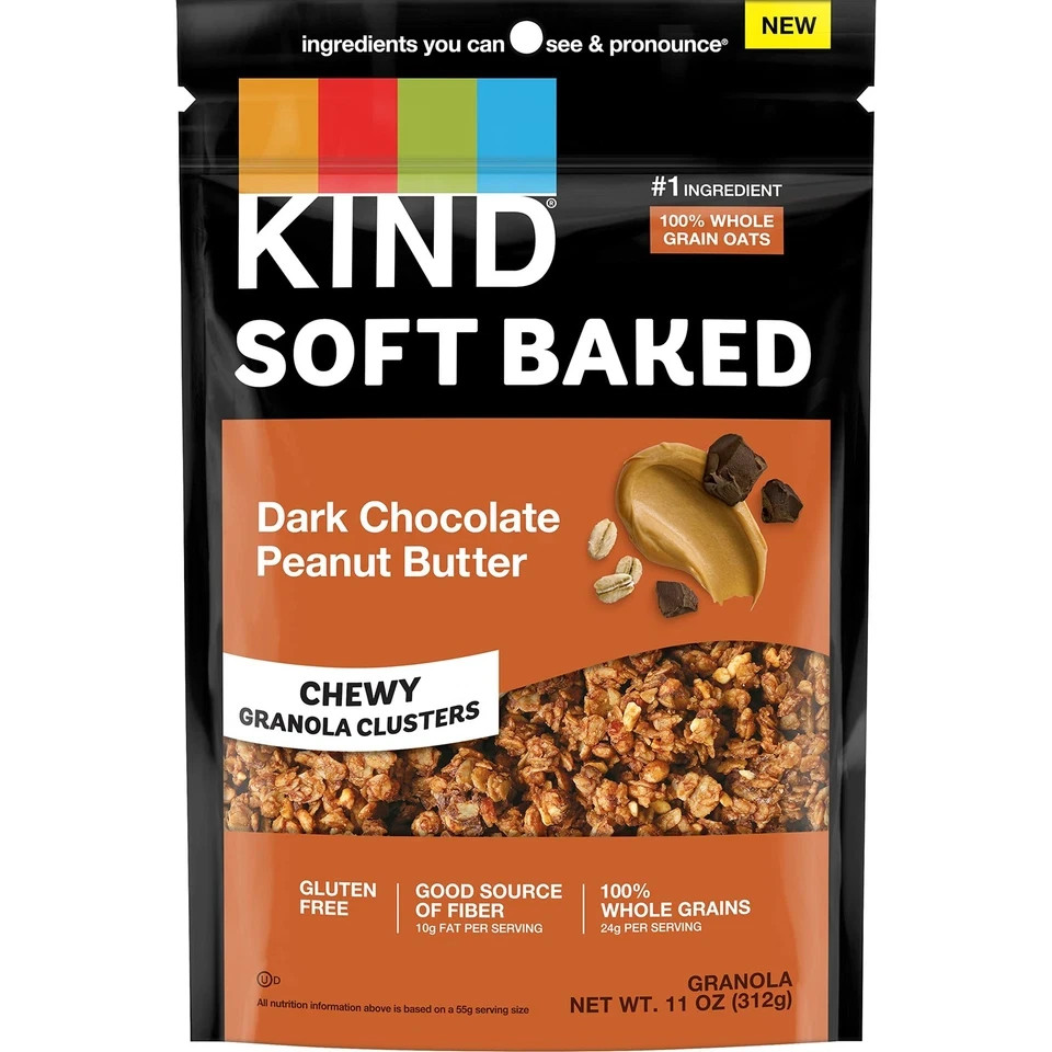 Kind Soft Baked Granola, Dark Chocolate Peanut Butter, 11 Ounce (Pack of 1)