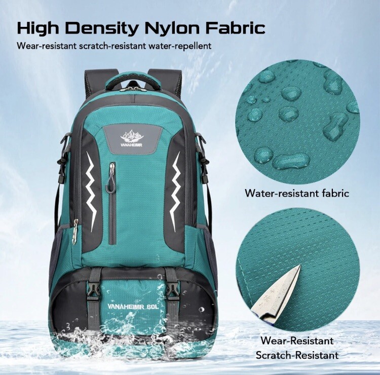 60L Rucksack Camping Damen Männer Outdoor Reise Trekking Wanderrucksack Tasche