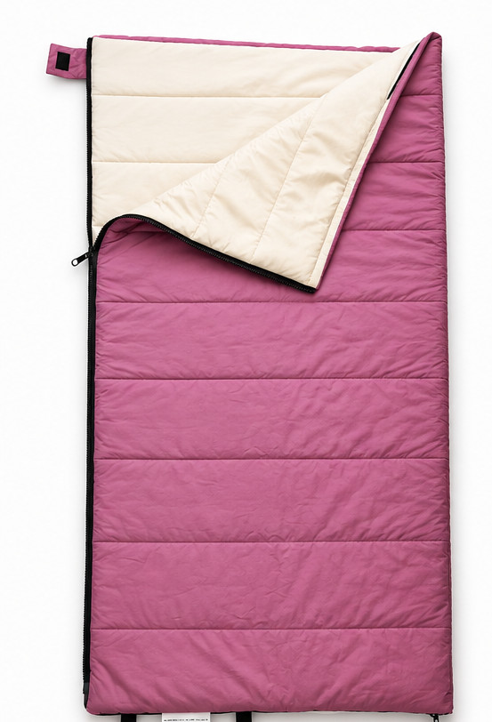 Organic Cotton Sleeping Bag – Kids Size – New – GOTS – Pink, Natural – Camping