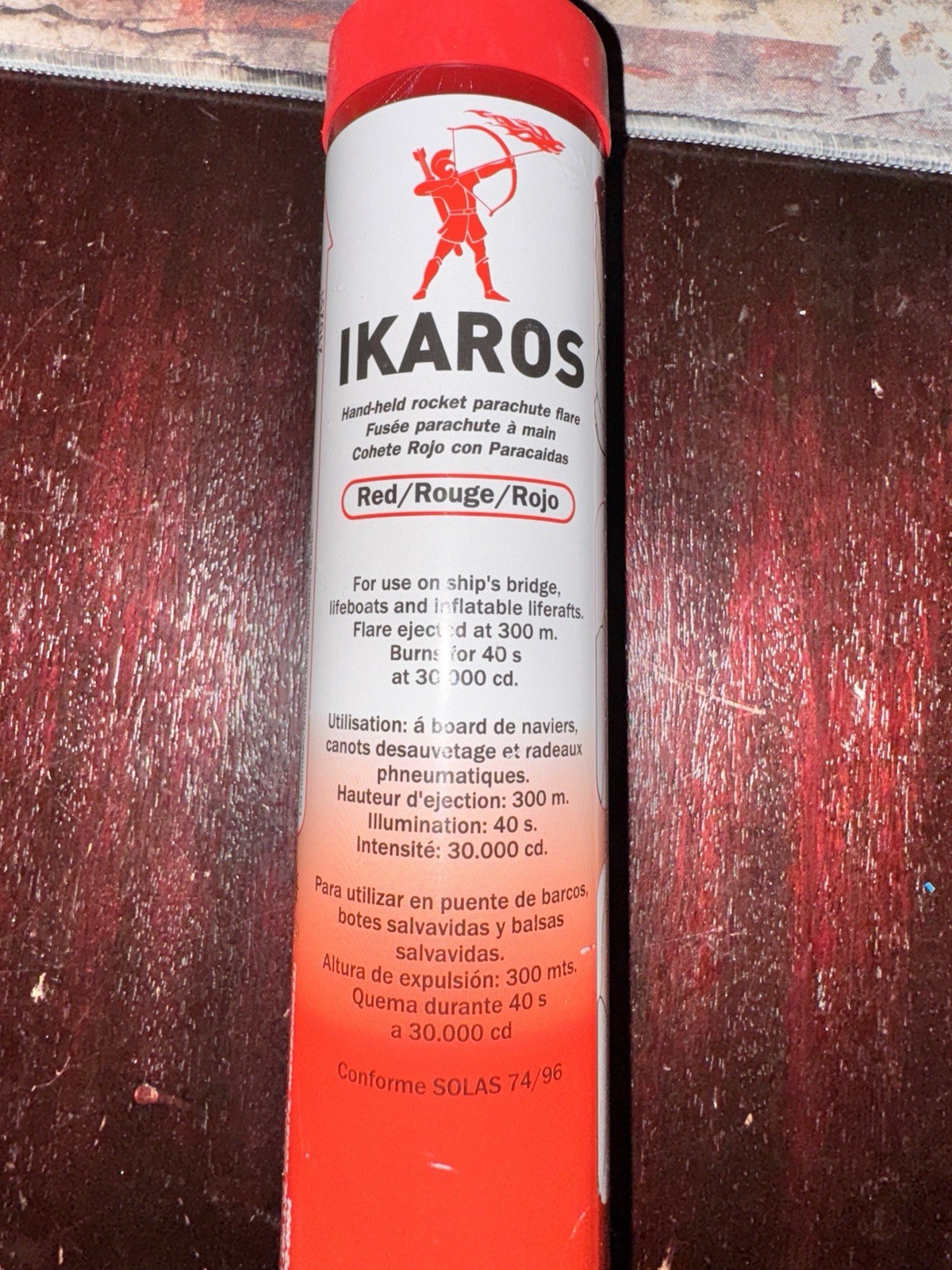 10pc RED PARACHUTE SIGNAL Flares ultra bright Pyro Mg based USCG CERT SOLAS