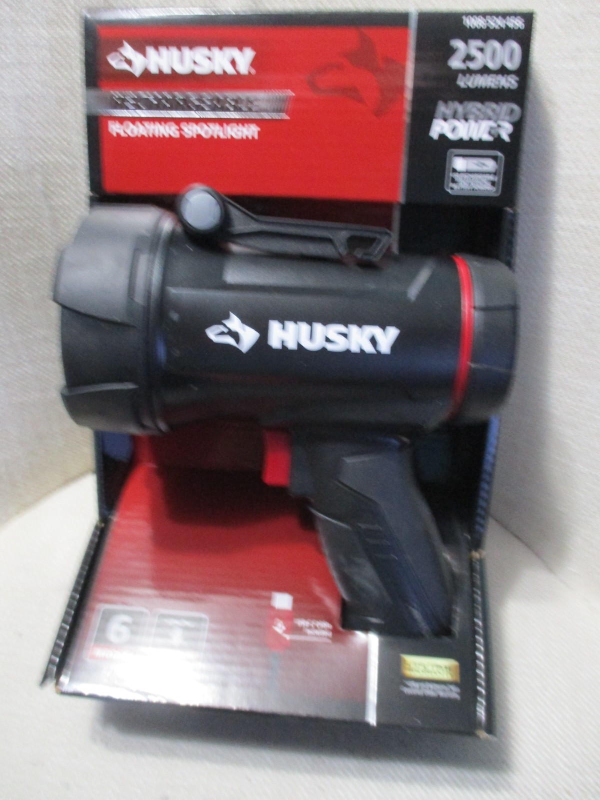 Husky 2500 Lumens Rechargeable LED Spotlight Light Waterproof Floating 6 Modes