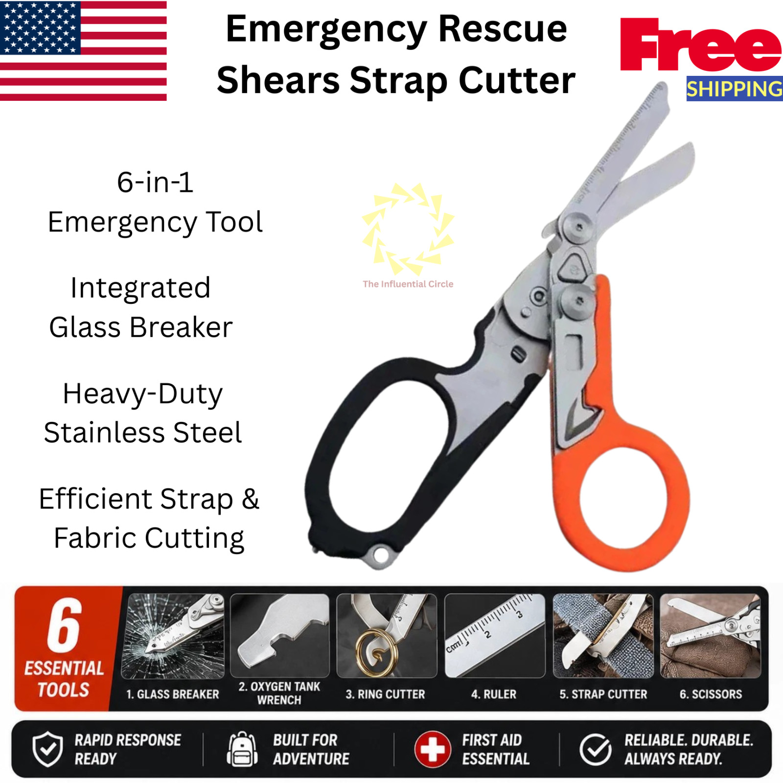 Multifunction Scissors Leatherman Raptors First Aid Expert Tactical Folding USA