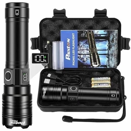 SKYFIRE 1500000LM LED Flashlight Rechargeable Zoom Fire Starter Waterproof