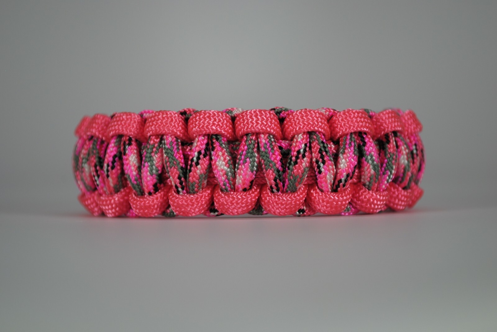 550 Paracord Survival Bracelet Cobra Pink/Pink Camo “Made in the USA”