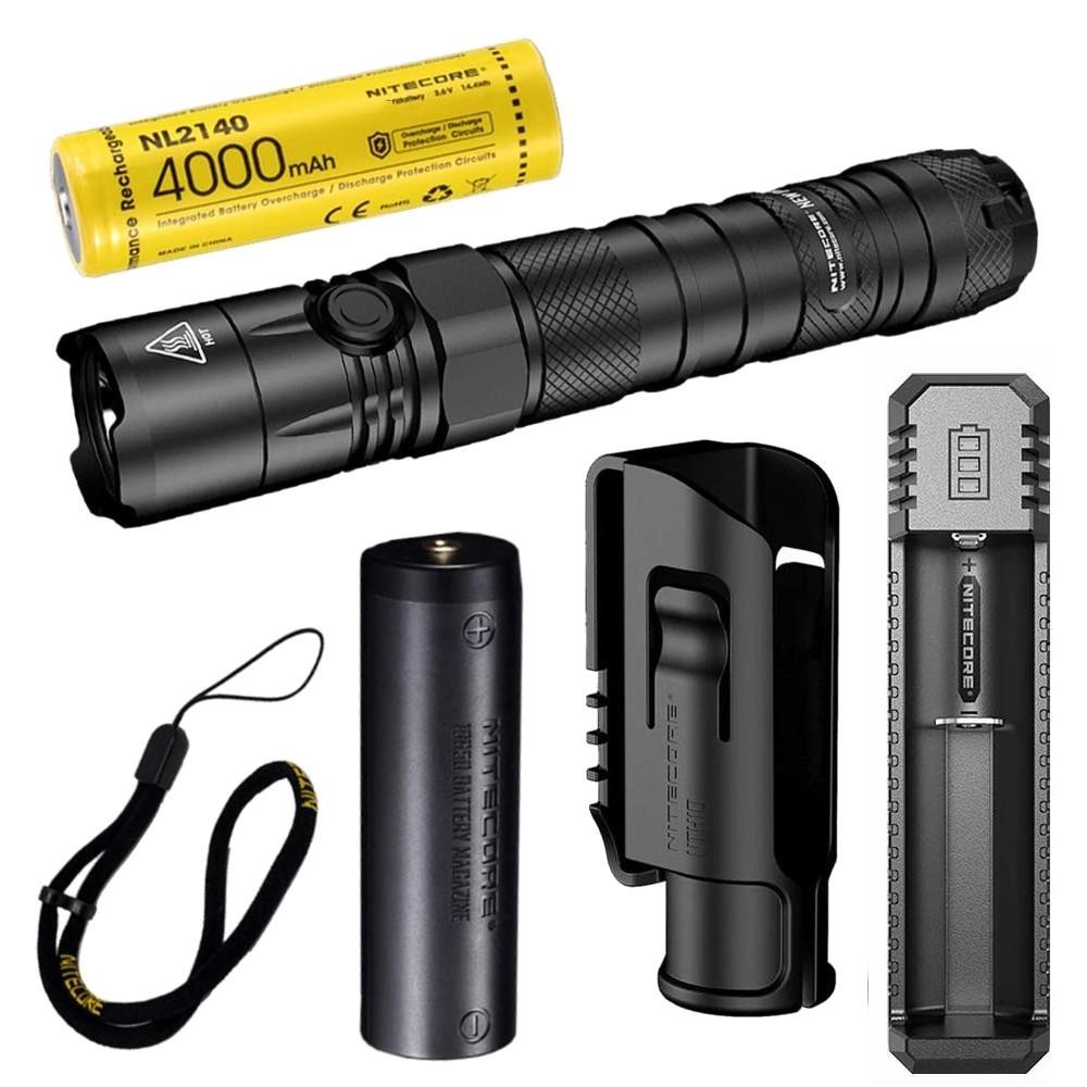 Nitecore NEW P12 1200 Lumen Rechargeable LED Tactical Flashlight w/rigid holster