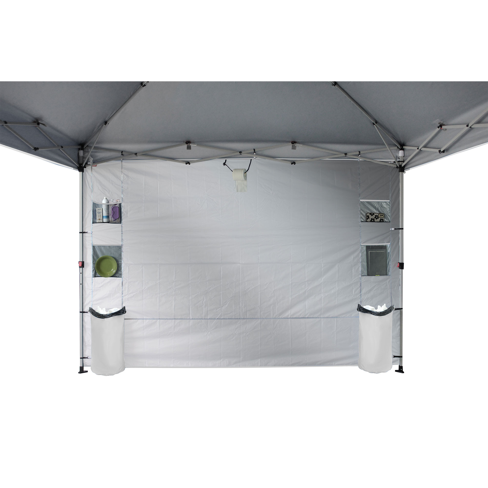 CS-RM100H-SA1-WH-2P CROWN SHADES 10’x10′ Canopy with Pocket Sidewall,White(Used)