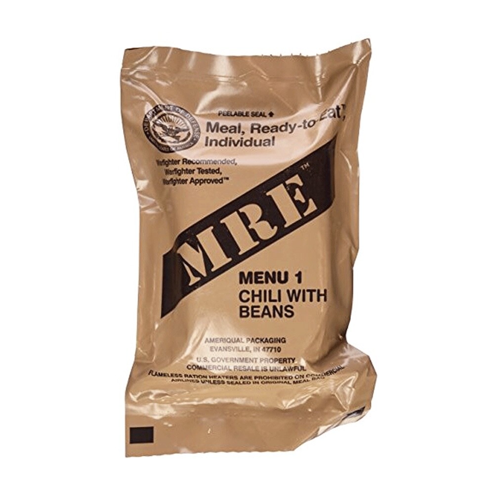 Military MRE Single Meal 2025 Inspection Date