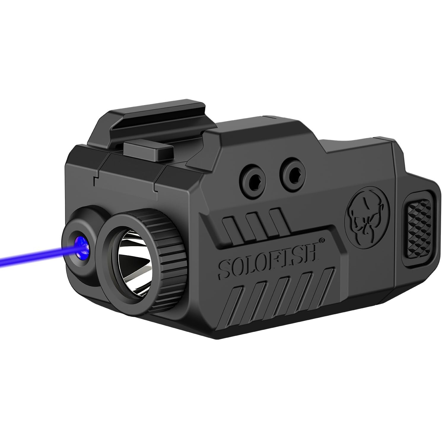 Solofish 500lm Tactical Flashlight Compatible for Compact with Rail, Green/Re…