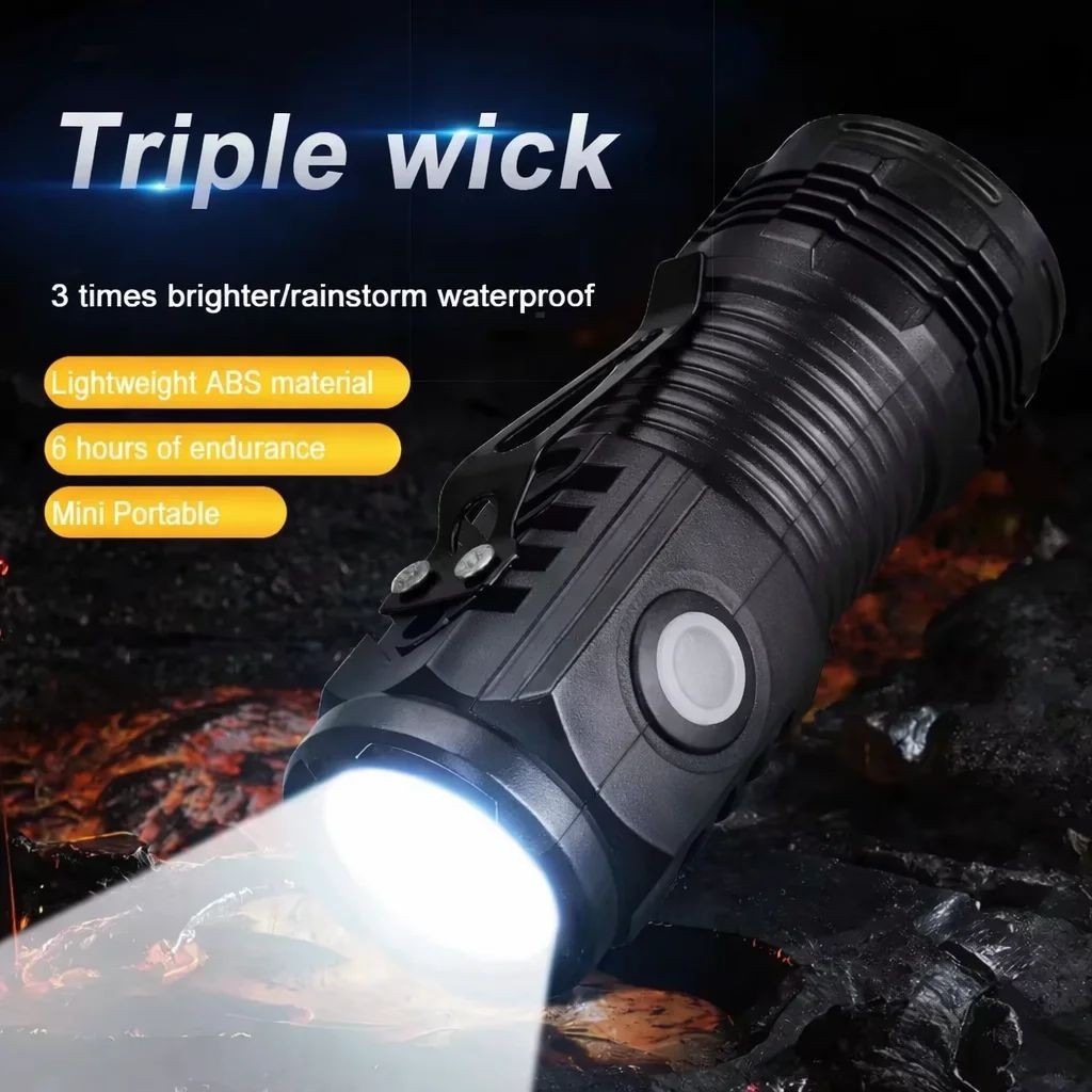 1200000LM USB Rechargeable LED Flashlight Super Bright Torch Tactical Lamp