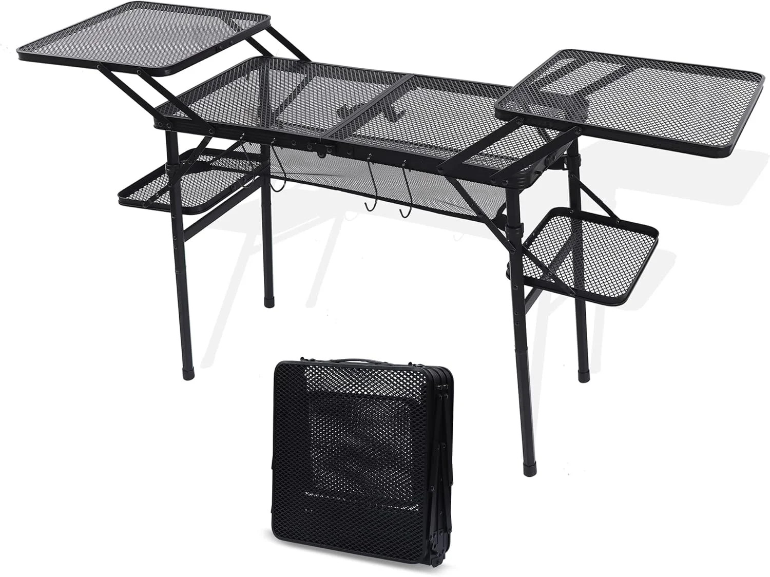 Nice C Camping Metal Table, Compact Outdoor Folding Tailgate Grill Table | Light