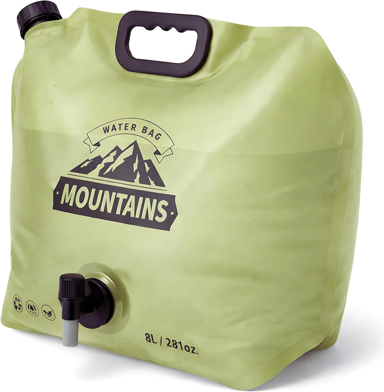 Camping Water Container 2 Gallon Collapsible Water Jug with Spout – Reusable Pla