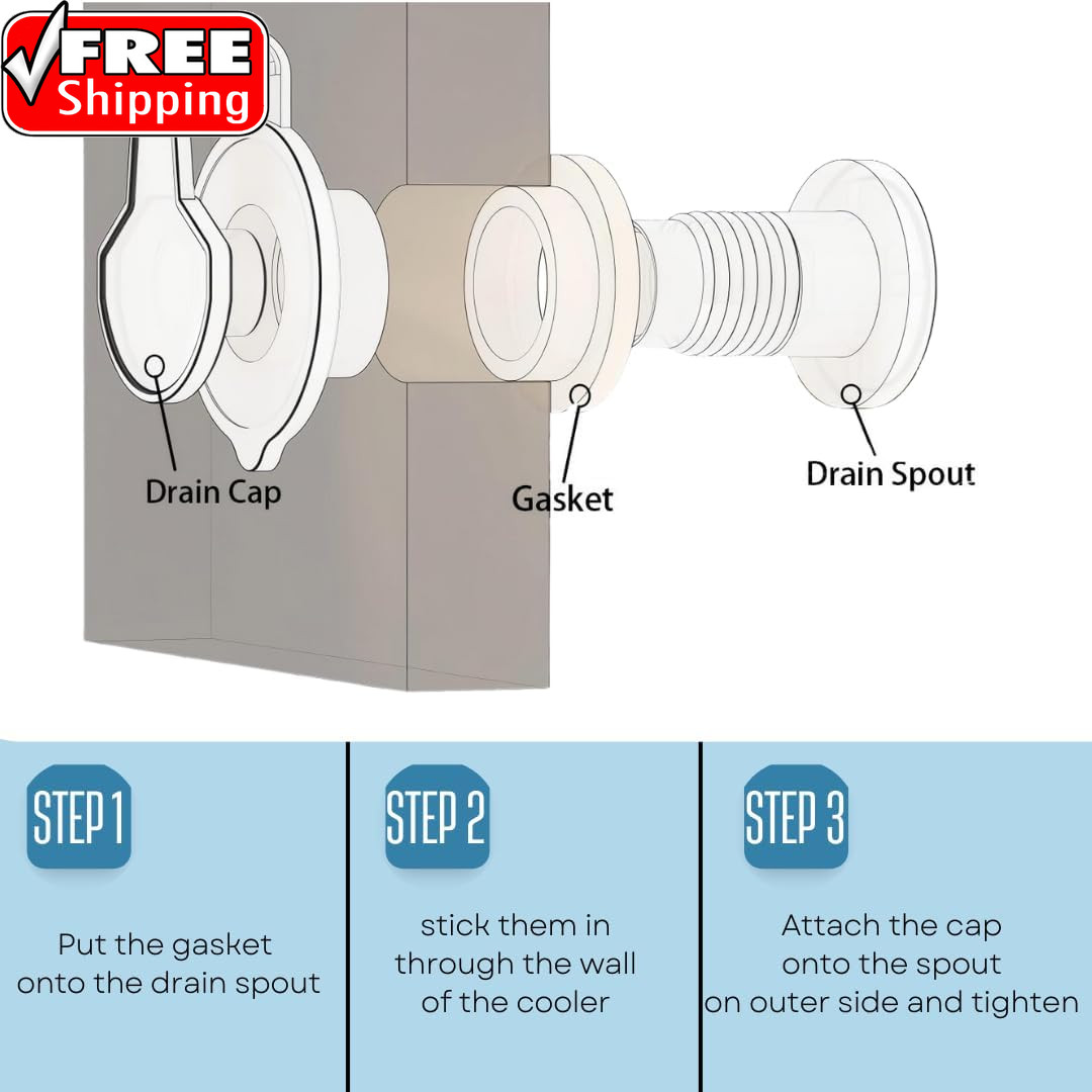 2 Pack 1″ Cooler Drain Plug Replacement for Coleman Coolers-1 Inch Shaft Length