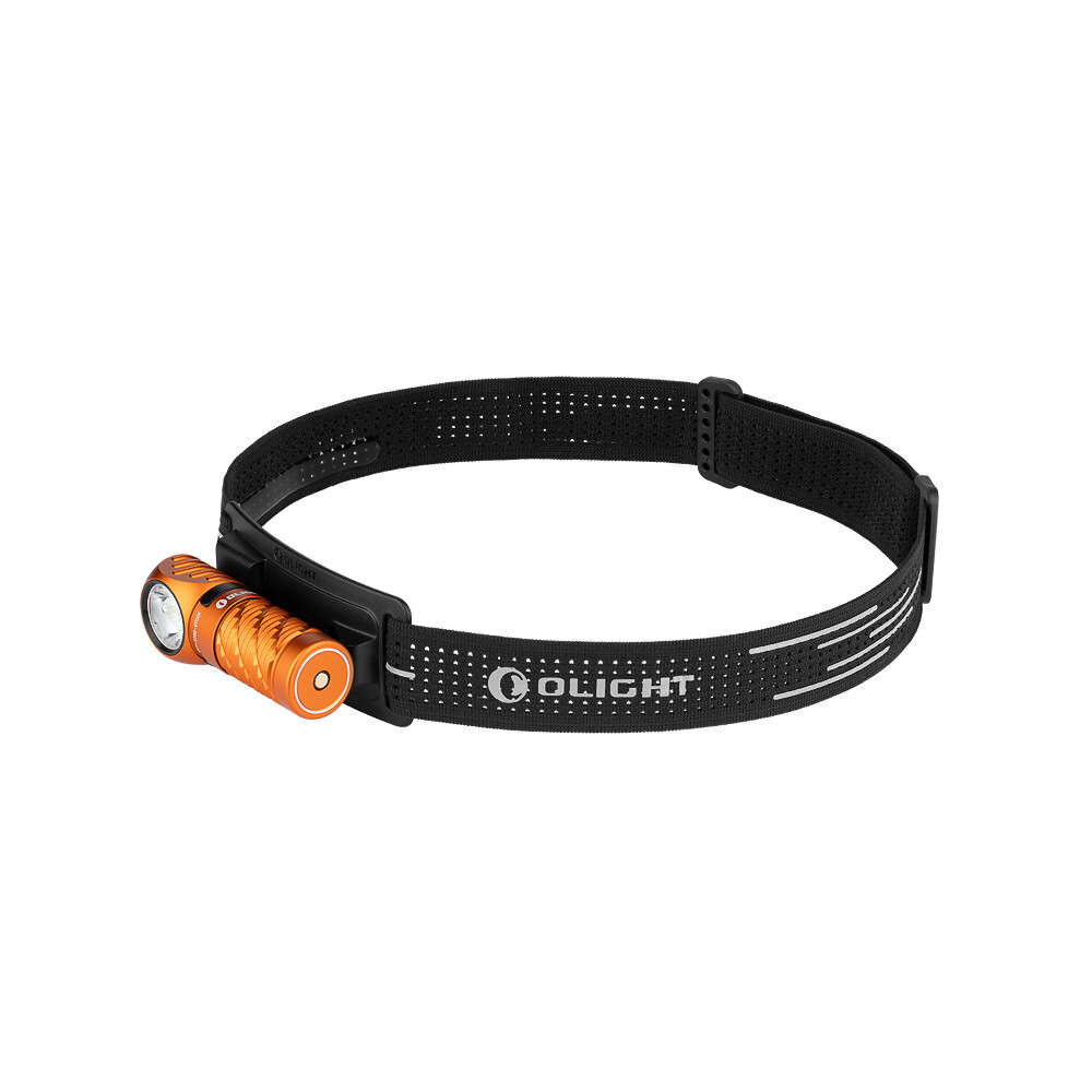 Olight Perun 3 Mini Orange Premium CW Headlamp/Flashlight, Red/White LED, 1250L