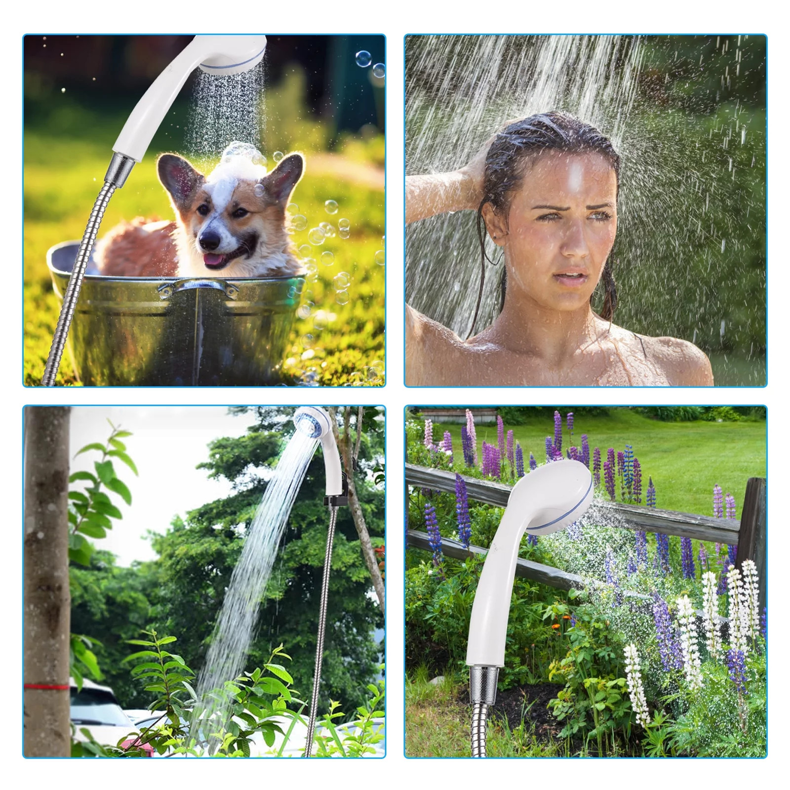USB Rechargeable Portable Camping Shower Pump for Outdoor Cleaning & Washing
