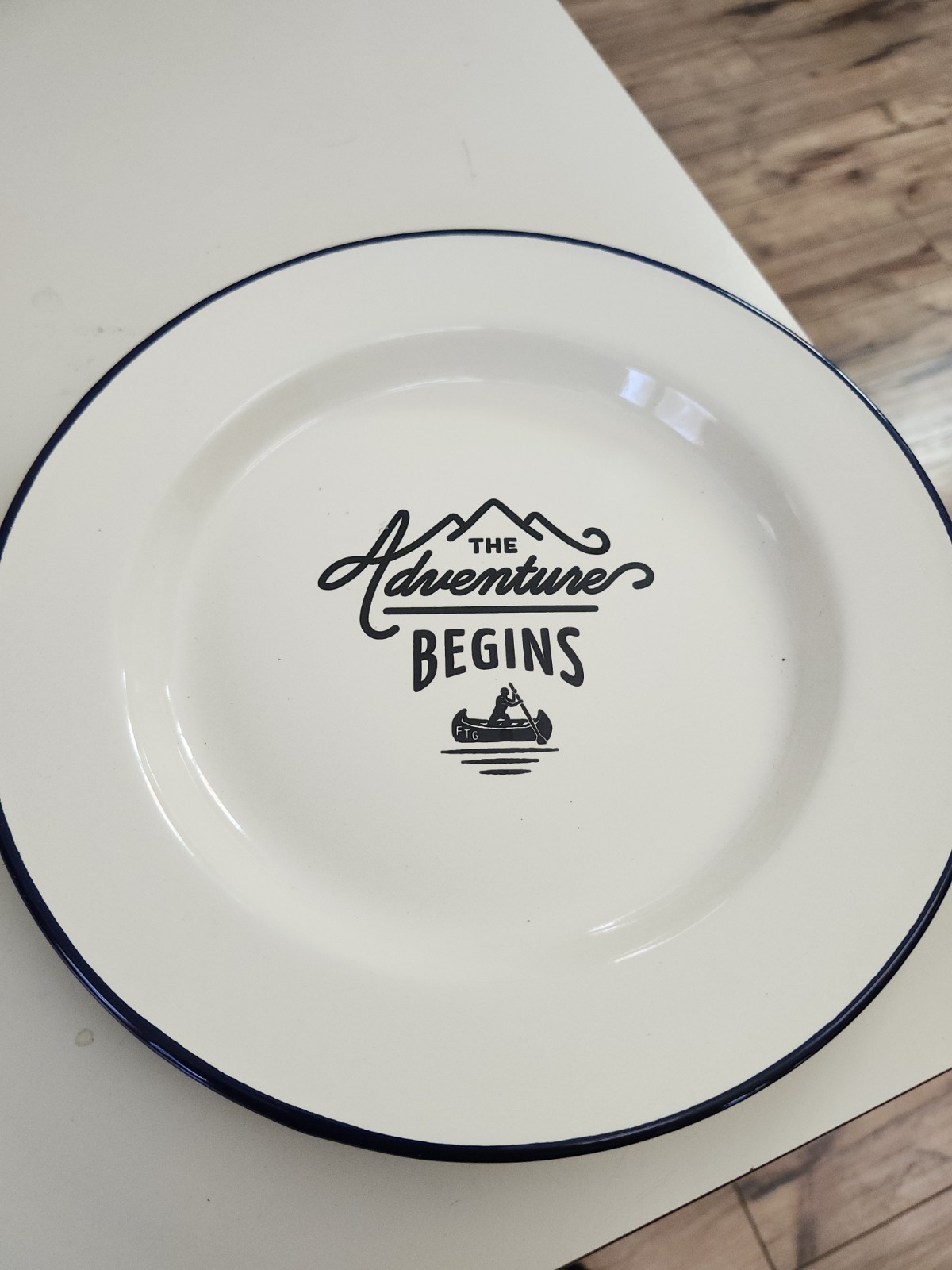 Gentlemen’s Hardware The Adventure Begins Enamel Dinner Plate Lightweight