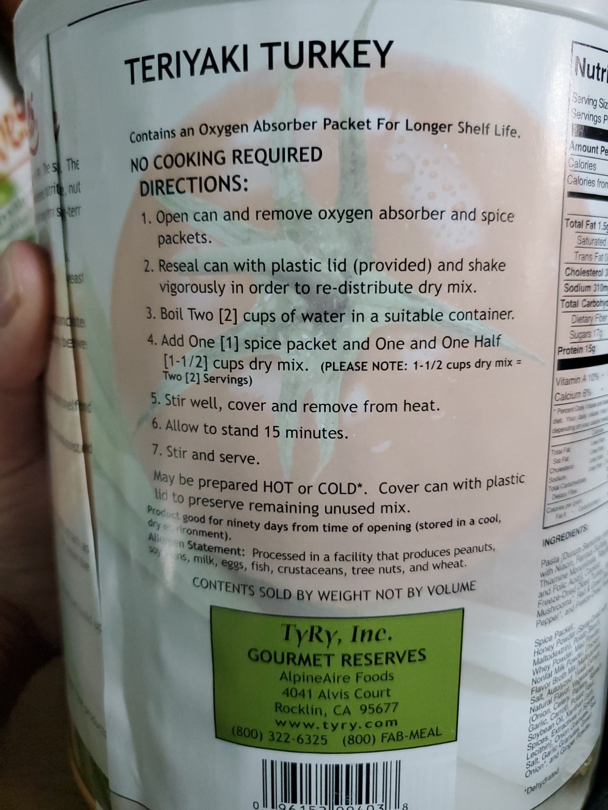 12 Cans Of AlpineAire Farms Freeze Dried Foods/Meats/Pasta/Cereal/Butter/More