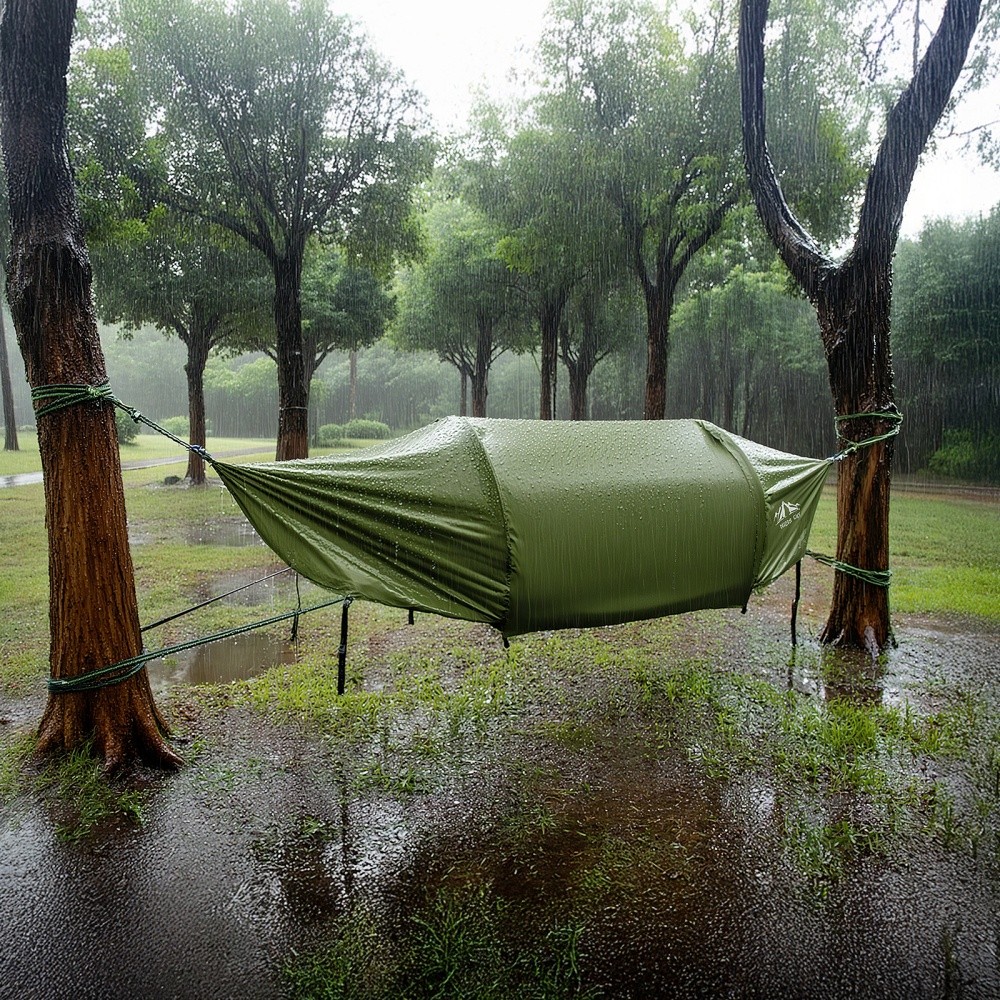 1/2 Person Camping Flat Lay Hammock Tent with Mosquito Net and Fly Hanging Bed