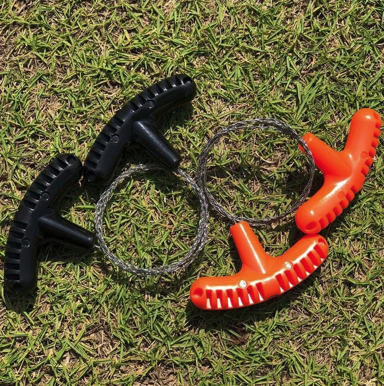 1pc Portable Stainless Steel Wire Saw Camping Hiking Survival Cutting Tool – NEW