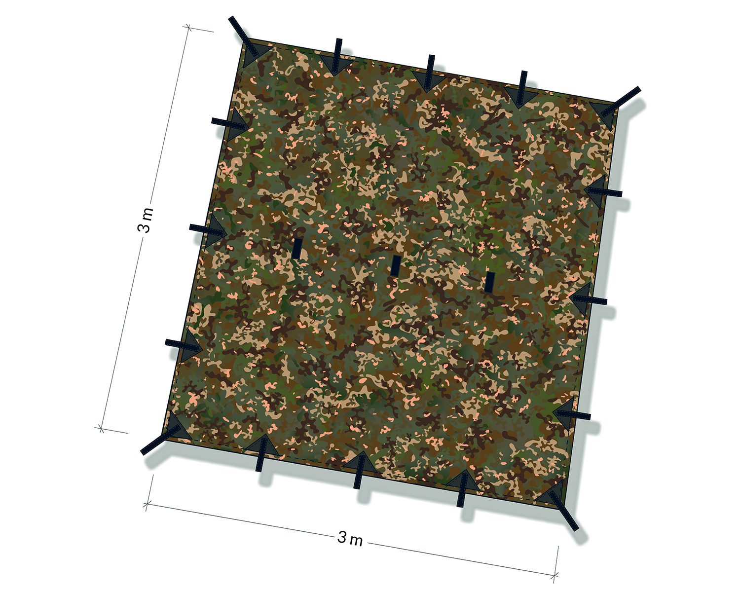 DD Tarp 3×3 – MC: Lightweight Camouflage Shelter for Hammocks & Solo Adventures