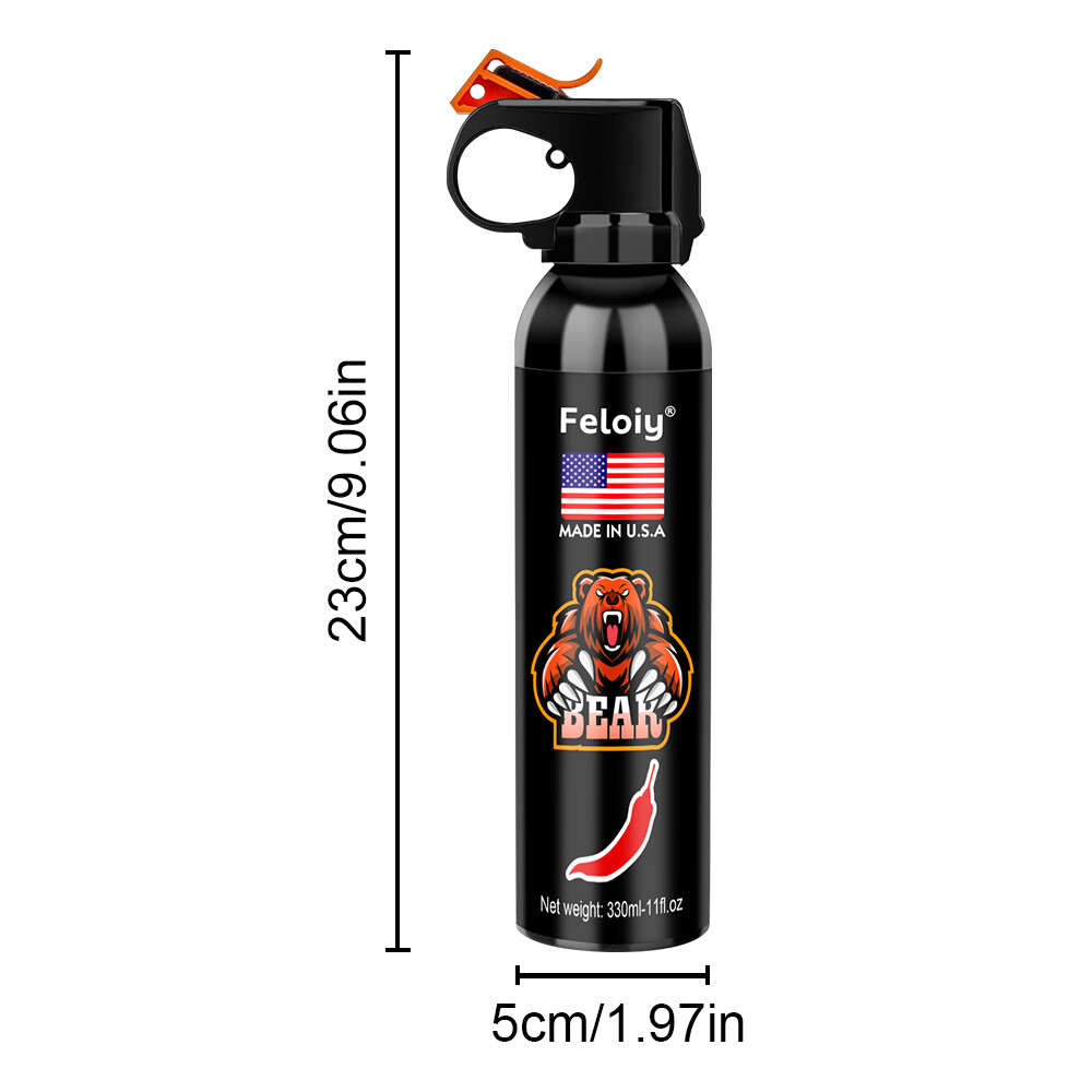 Feloiy Bear Spray Repellant Powerful Stream 11 oz 30 Ft with Spray Bag