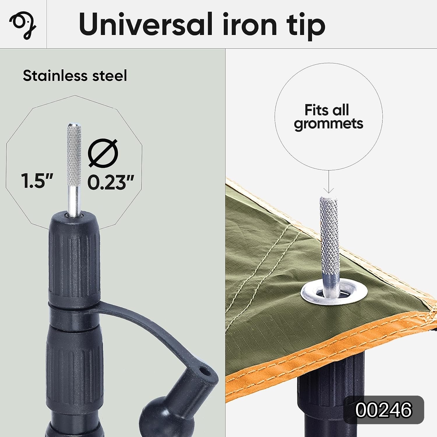 Adjustable Telescoping Tarp Poles Green Elephant Aluminum 2-Pack #R09