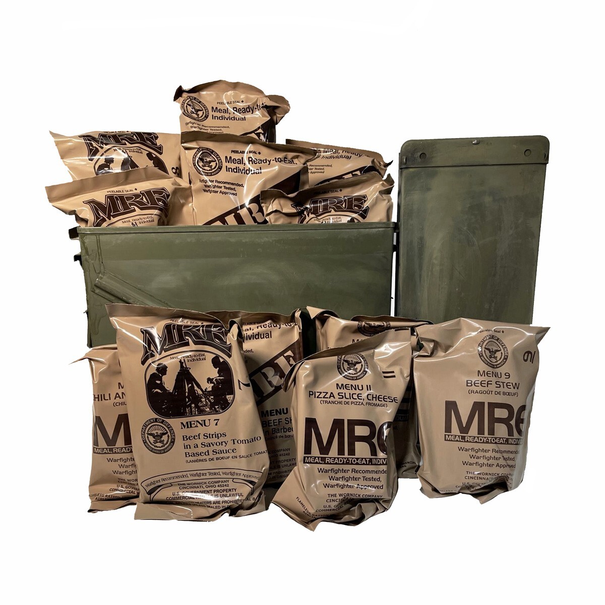 M548 (20mm) Ammo Can and 2025 MRE Combo – A Case!!