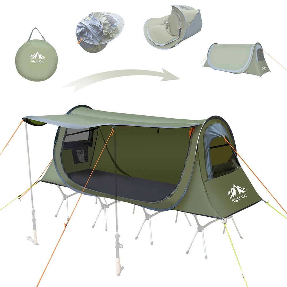 Large Door Pop-Up Camping Tent – Easy Setup Waterproof Canopy for Backpacking​