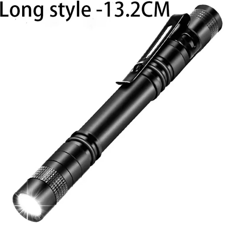 1pc Portable Mini LED Pen Flashlight Waterproof Pocket Torch White Light – NEW