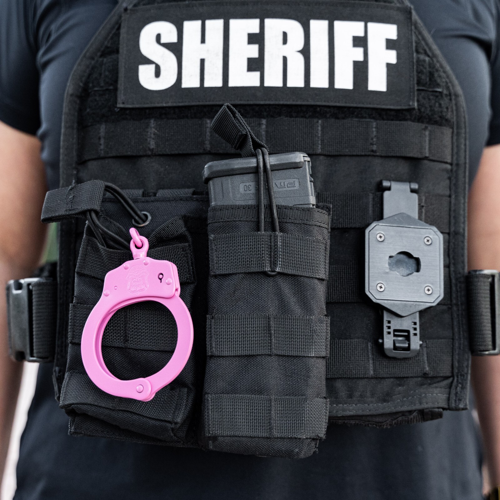 Police Magnum Pink Steel Heavy Duty Handcuffs-Law enforcement security gear