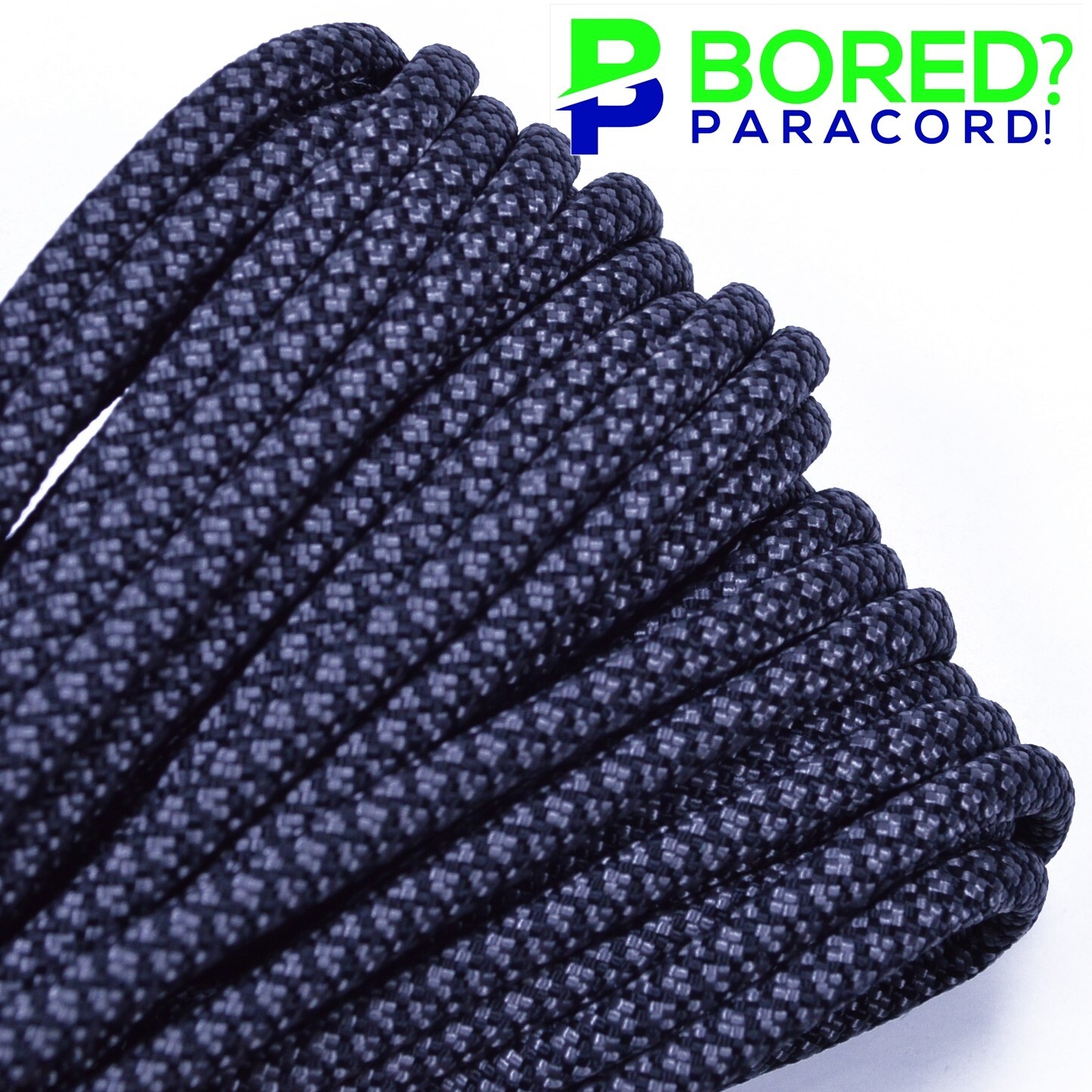 Charcoal Diamonds – 50 FT – 550 Paracord Rope 7 strand Parachute Cord
