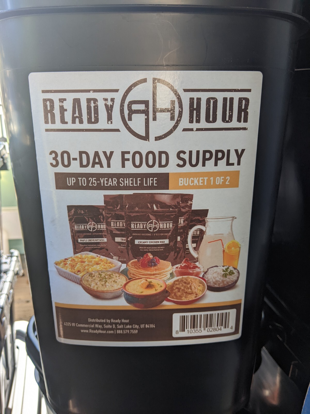 READY HOUR BUCKET 1 OF 2 ONLY OF 4-WEEK EMERGENCY FOOD SUPPLY 30 DAYS NEW SEALED