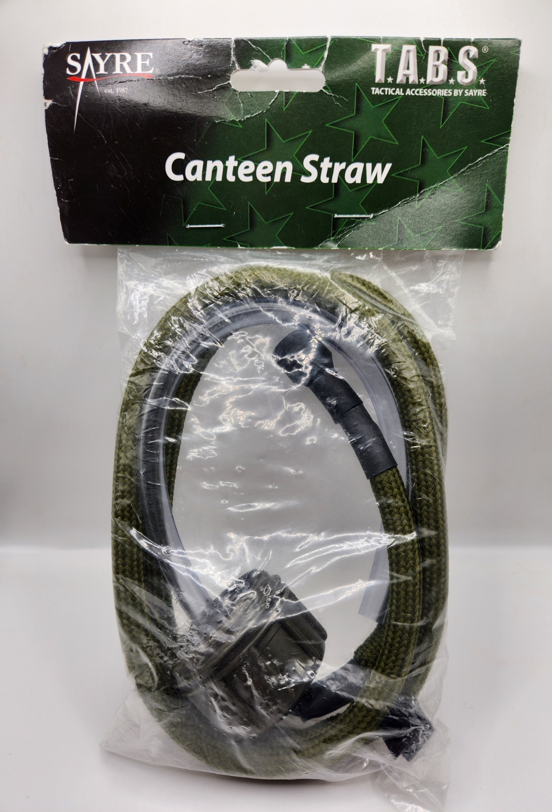 SAYRE Olive Drab Genuine GI Military Canteen Straw Kit 3 Feet Long USA T.A.B.S.