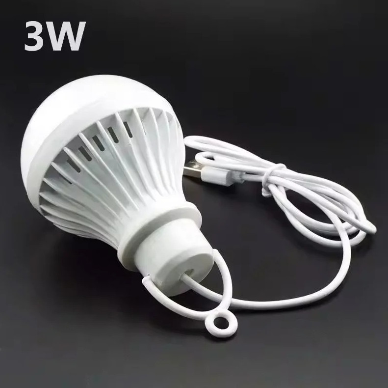 1 pc USB LED Camping Bulb Light 3W/5W Portable Lantern for Tent Emergency Use