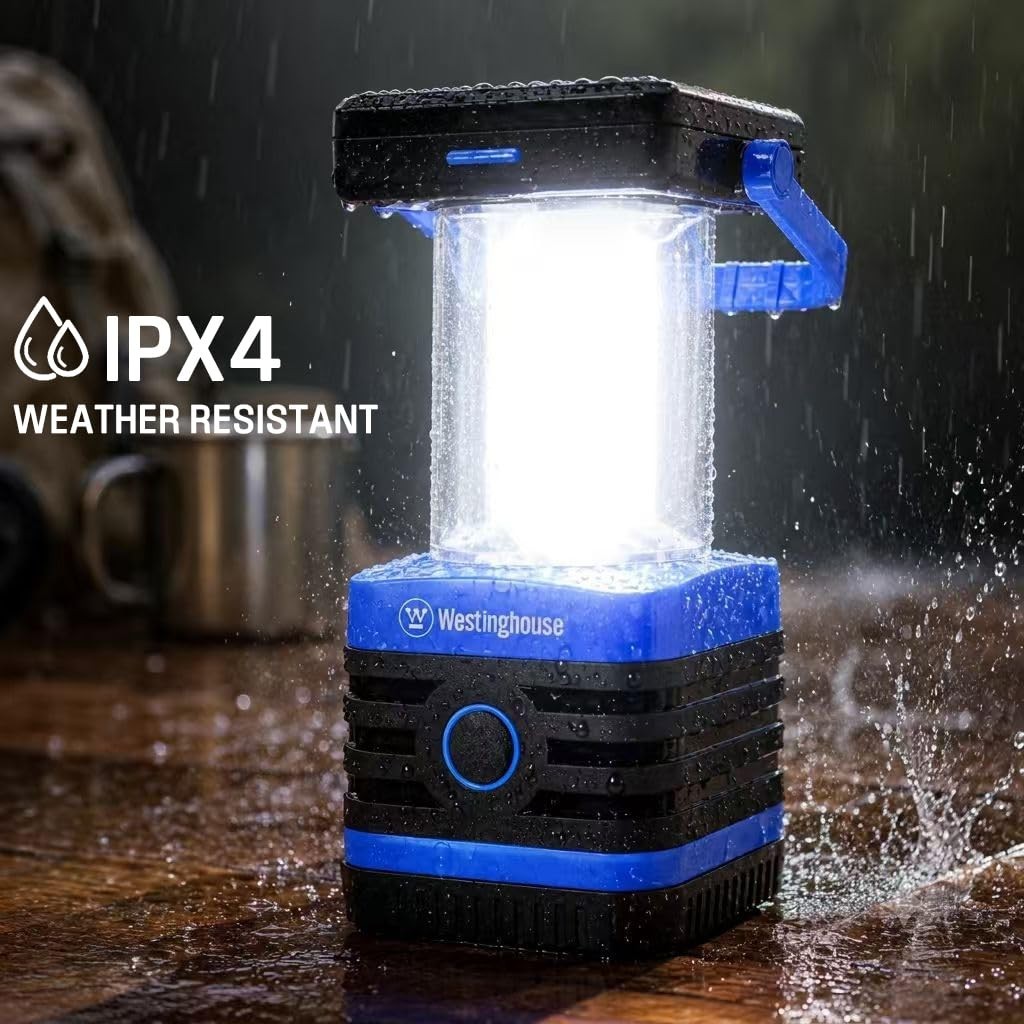 1000 Lumen Solar Rechargeable Camping Lantern – 5 Modes, IPX4 Waterproof, Hiking