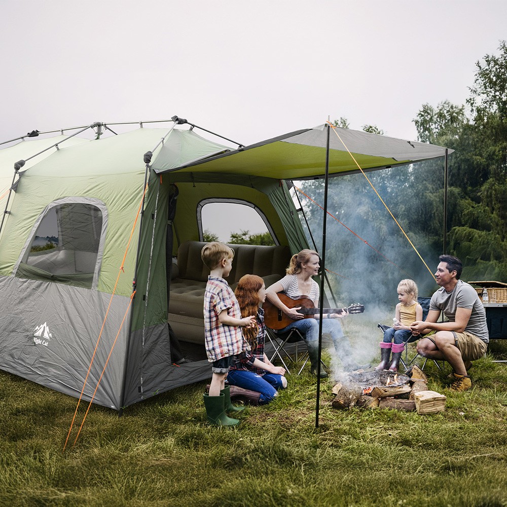 Night Cat Family 8 Person Large Camping Tent Waterproof Cabin Hot Tent Glamping