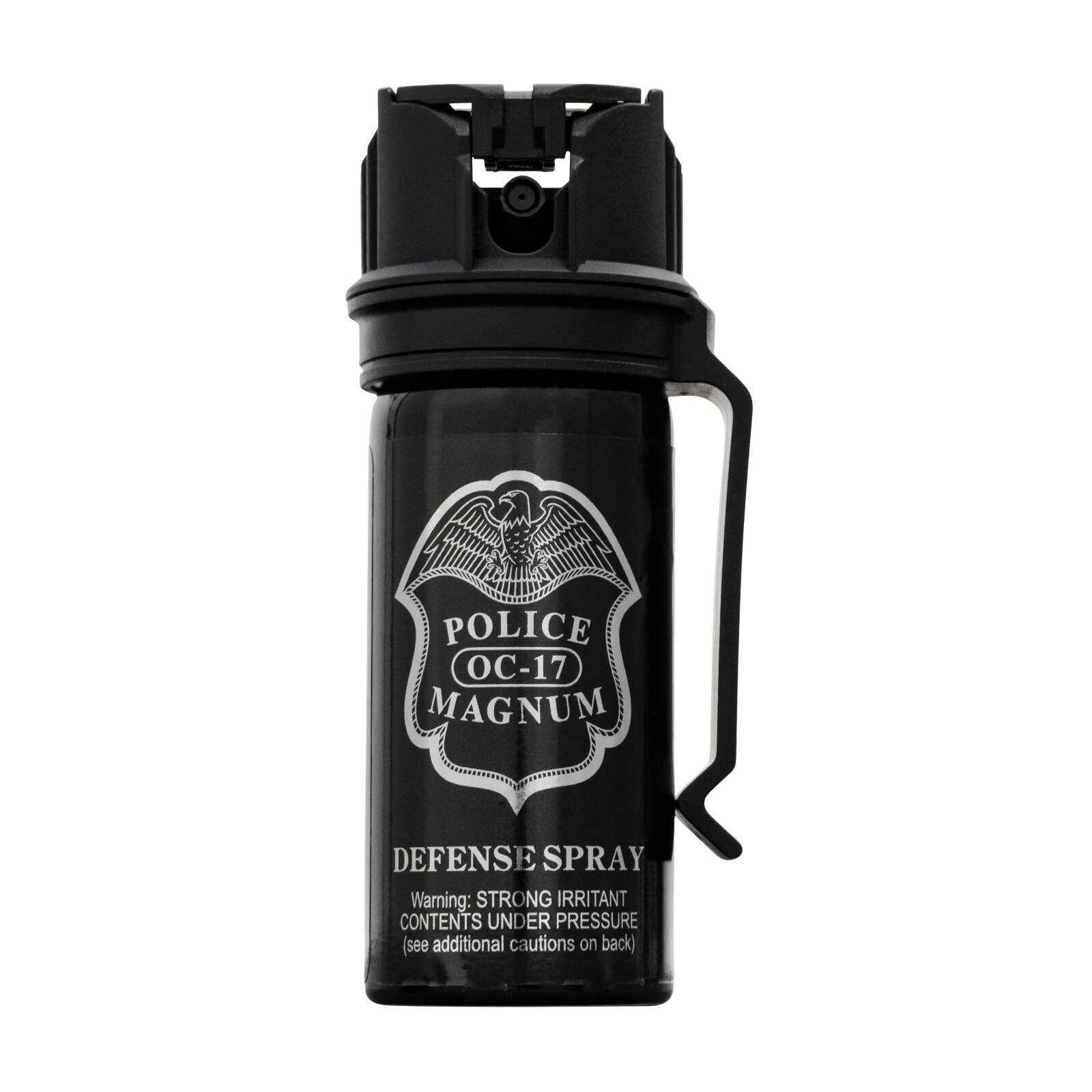 2 POLICE MAGNUM Pepper Spray 2oz Stream Flip Top Belt Clip Self Defense Security