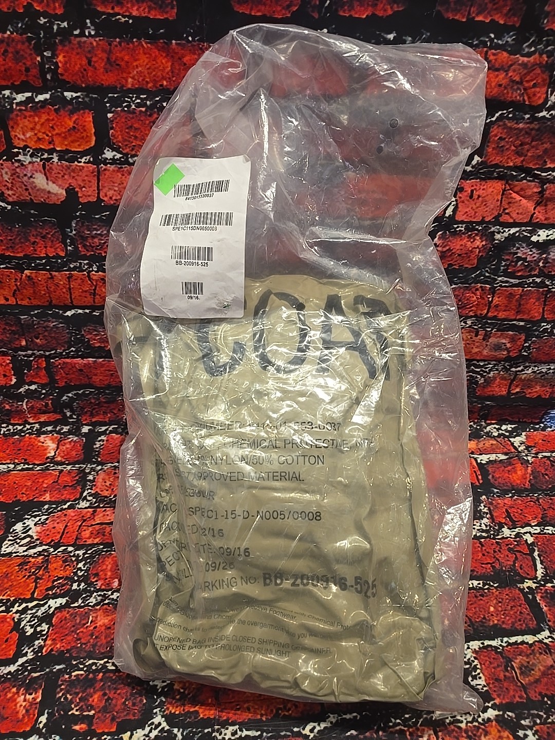 USGI JSLIST Chemical Protective Coat – LARGE REGULAR – Sealed NFR