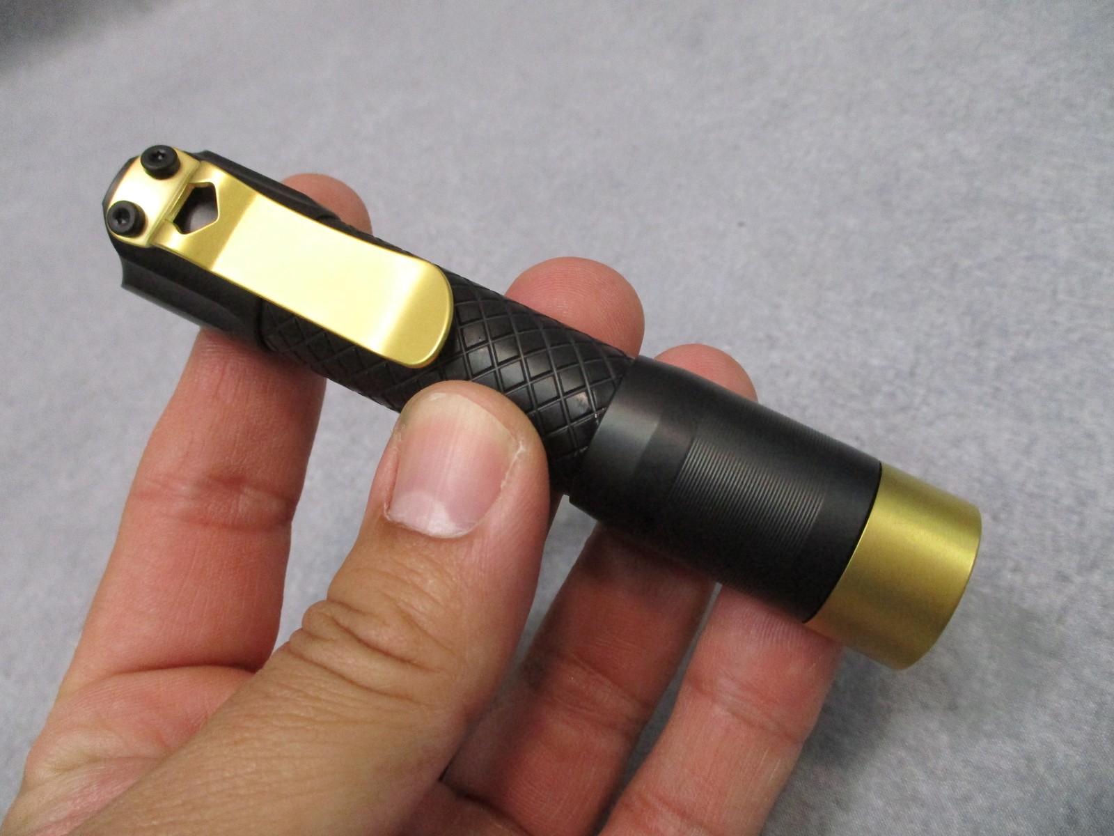 MecArmy PS14 Titanium EDC Flashlight Black Gold 1200 Lumens Rechargeable EDC