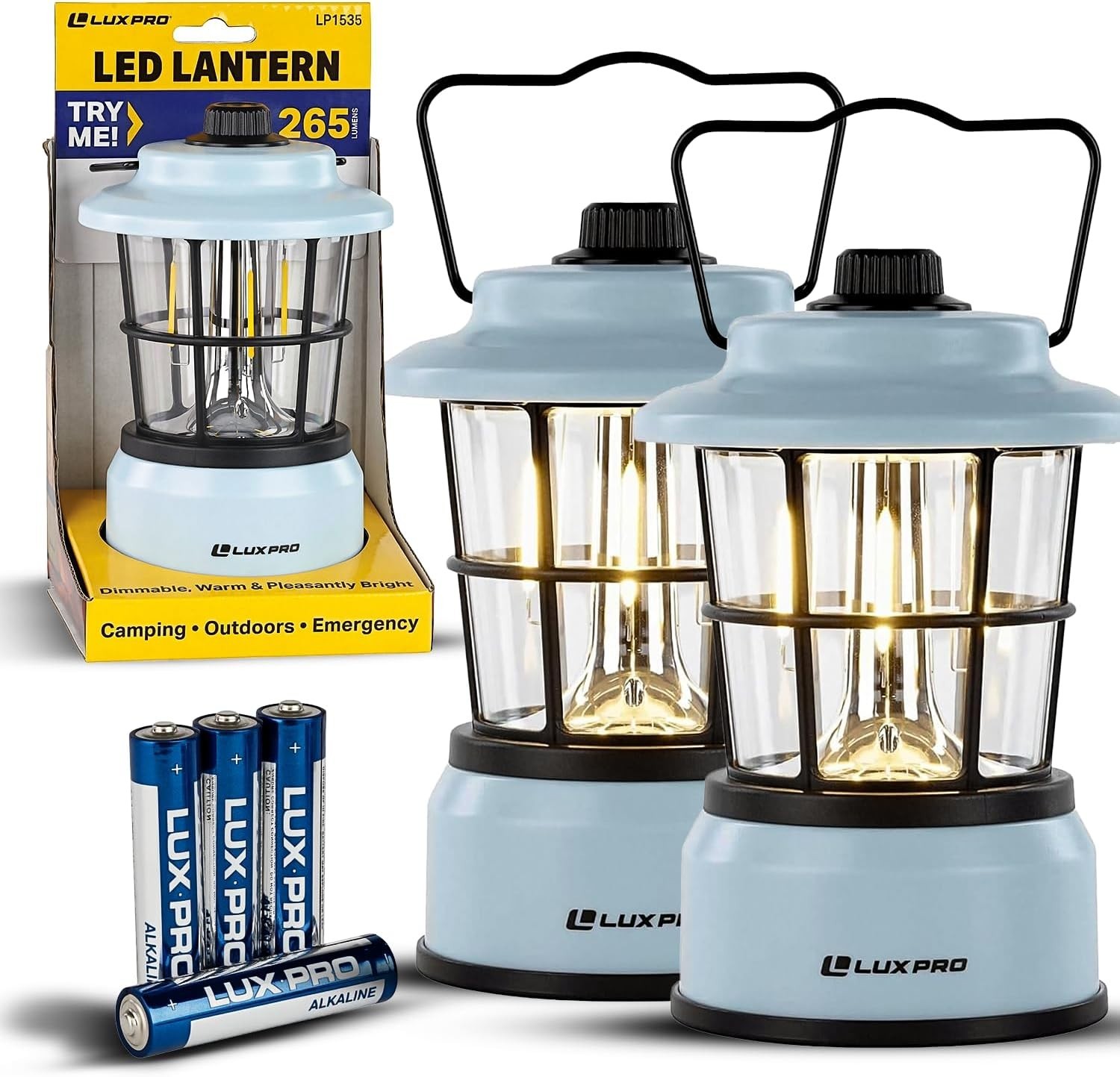 LUXPRO Retro Lantern LP1535 Battery-Powered Emergency Water-Resistant Hiking LED